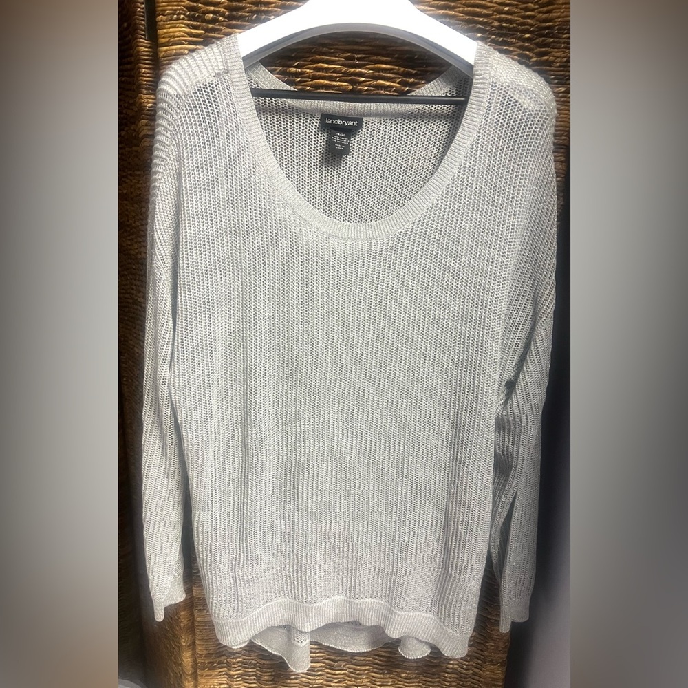 Lane Bryant - Grey/ Silver metallic thread sweater- Size:18/20,‎ Pre-Owned